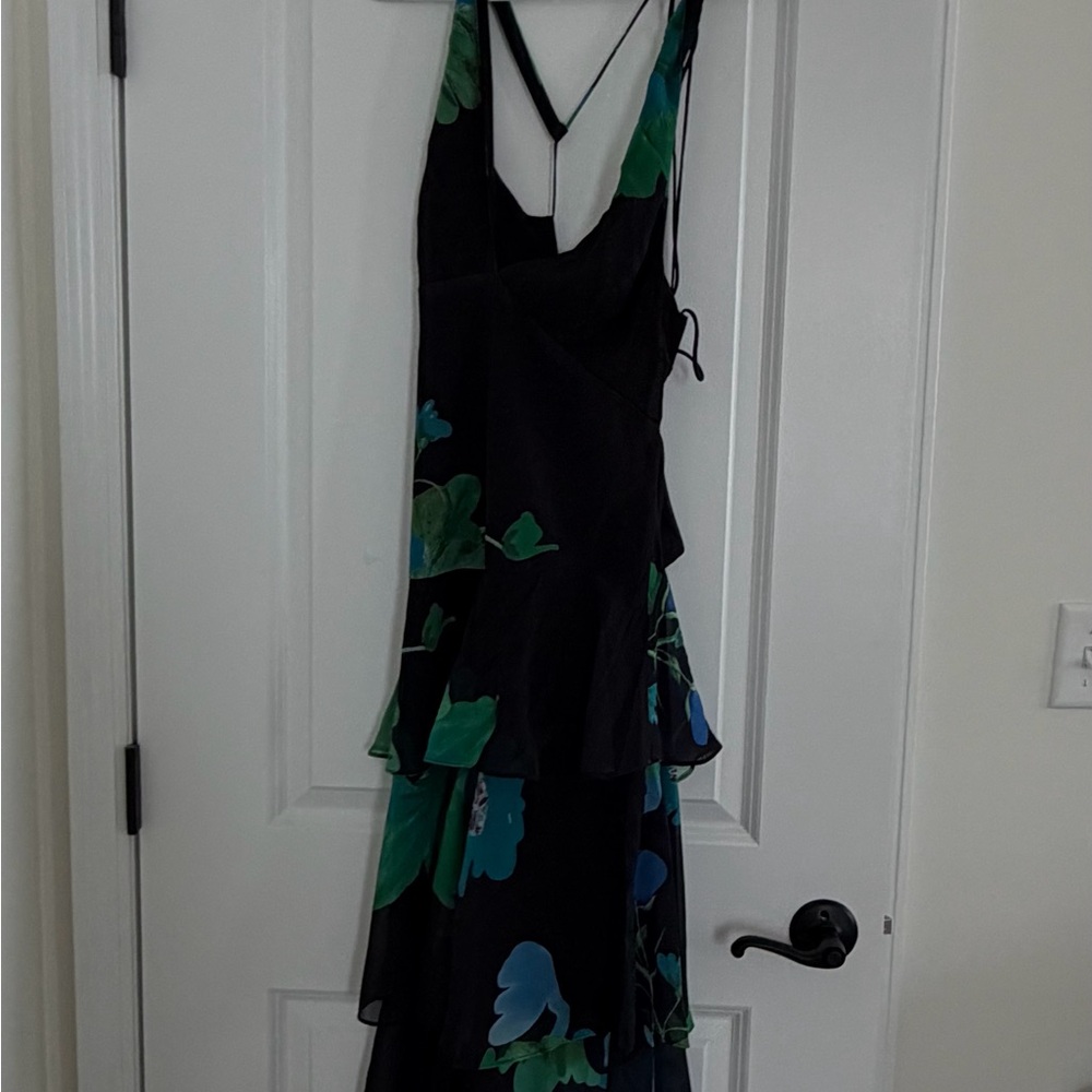 Hello Molly Black and Green High Low Dress